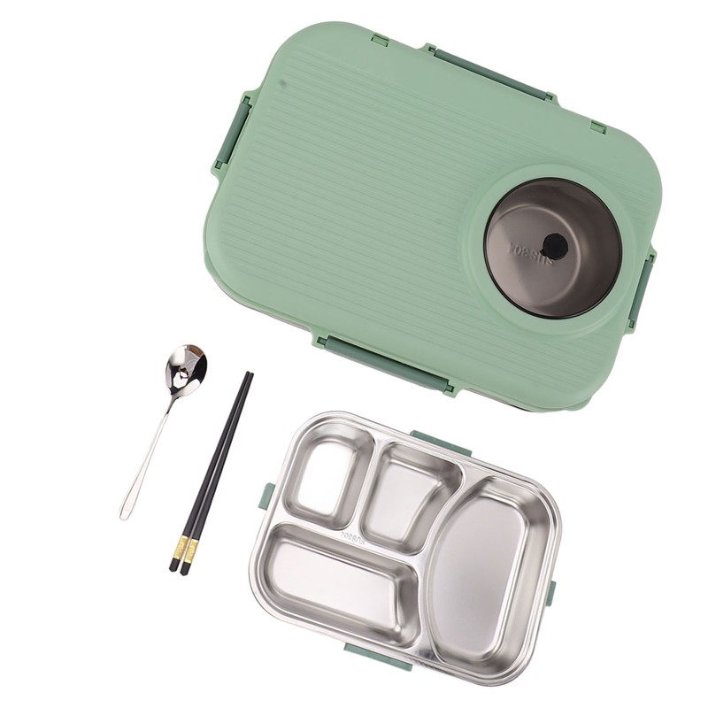 Bento Box 4 Compartments 1200ml 304 Stainless Steel Insulated with