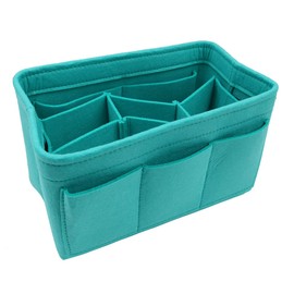 Tiardey Handbag Organiser, Felt Bag Organizer Purse Organiser Bag in Bag Handbag Liner Tote Organiser Bag Pouch - Green