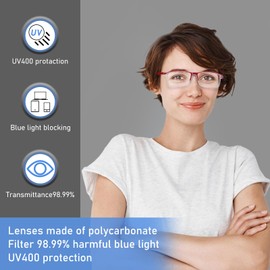 BLOEXCLU Reading Glasses for Men Blue Light Blocking Lightweight Readers Women Anti Eyestrain Computer Eyeglasses (6 Mix C1, 0, x)