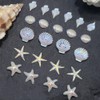 3D Nail Charms Summer Beach 2Boxe Aurora Bianco Blu Stella