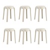 18 Inch Plastic Stack Stool (Set of 6) - Round