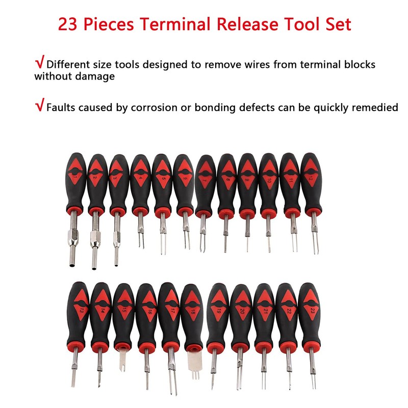 CASTNOO Terminal Removal Tool Kit for Car, 23 Pieces Terminal