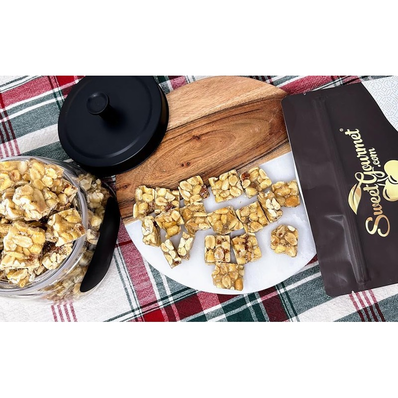 SweetGourmet Classic Old-Fashioned Peanut Butter Squares, Peanut Brittle Candy, 2