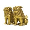 Feng Shui Lucky Figurine Komainu (Lion) Golden 3.1 inches (8