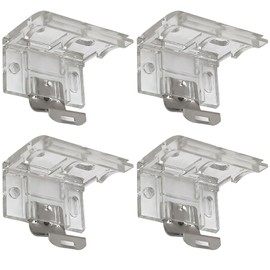 Rhixidenc 4 PCS Mounting Bracket with Metal Clip, Hidden Mounting Bracket Clips for 1" (25mm) PVC Cordless Honeycomb & Pleated Shades Cordless Blinds Headrail Holder Clip (4)