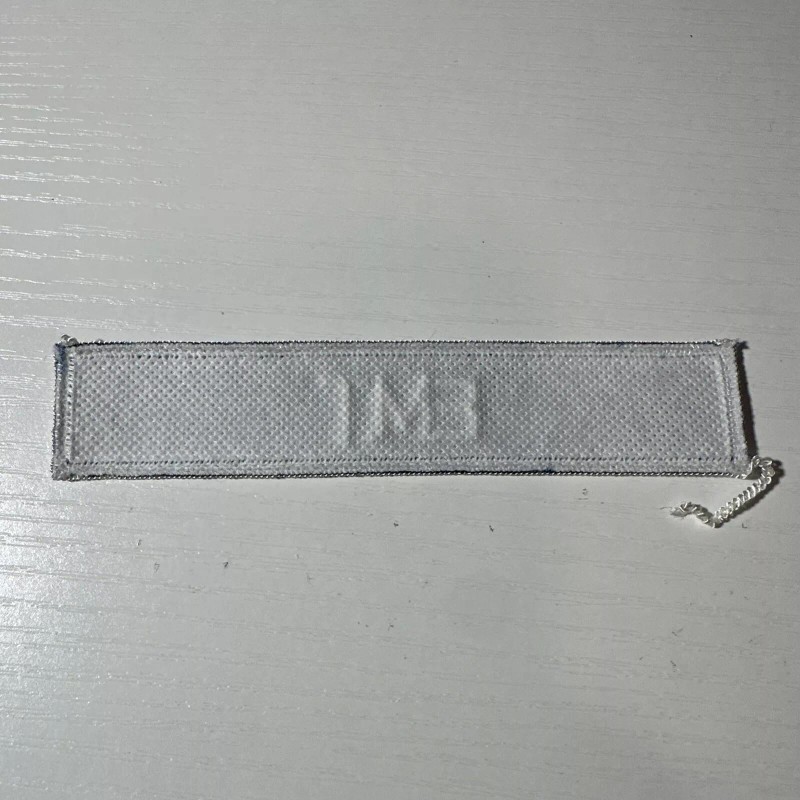 Unbranded EMT Tab Patch Work Uniform Medical 5”x1” Silver On