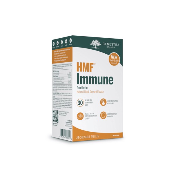 Genestra Brands Natural Black Currant HMF Immune Probiotic 25 Chewable Tablets