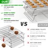 Stainless Steel Stackable Cooling Rack for Baking, 3 Tier 12”x