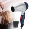 Lightweight Foldable Mini Hair Dryer Portable Adjustable Blow Dryer Silver