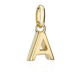 NKlaus Necklace Pendant Small Letters from A to Z - Pendant Gold 333 - Yellow Gold 8 Carat - Alphabet Amulet ABC Talisman for Children and Women, Yellow Gold