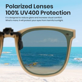 Cyxus Folding Clip-on Sunglasses for Men Polarized UV Protection TAC Lens Fashion Ultralight Male Shades