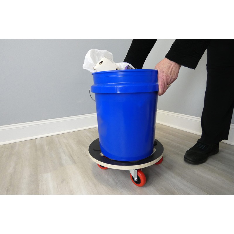 Shepherd Hardware Move-It 3363 Premier 15-Inch Round Wood Platform Dolly,