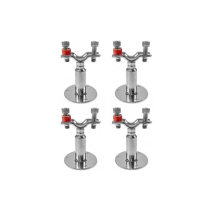 QWORK Adjustable Stainless Steel Pipe Support Bracket Kit - Compatible