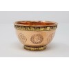 Tibetan Symbol Copper Offering Bowl 3"D: Incense Resin Smudge Burner