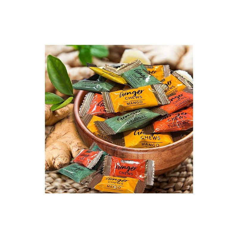 Bali's Best Ginger Chews, Tropical Mango Flavor, 250 Pieces, 2.2