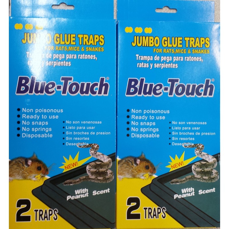 2 Packs of 2 Blue-Touch Jumbo Rat, Mice, and Snake