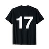 Number 17 Numbered Shirt Number on Back