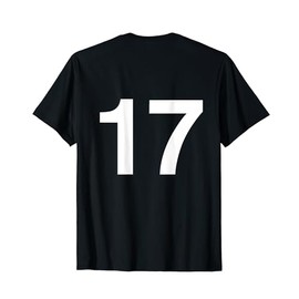 Number 17 Numbered Shirt Number on Back