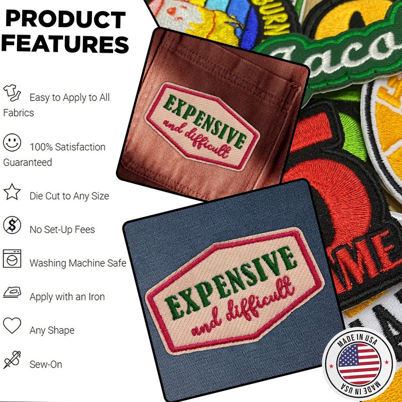 Expensive and Difficult Iron On Patch 3" Funny Sarcastic Quote