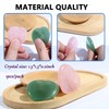 GUJOXILA Rose Quartz Worry Stone Stress Relief Healing Crystals Gemstones