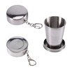 Cosmeria Folding Cups, 2 Pieces Stainless Steel Collapsible Cup with