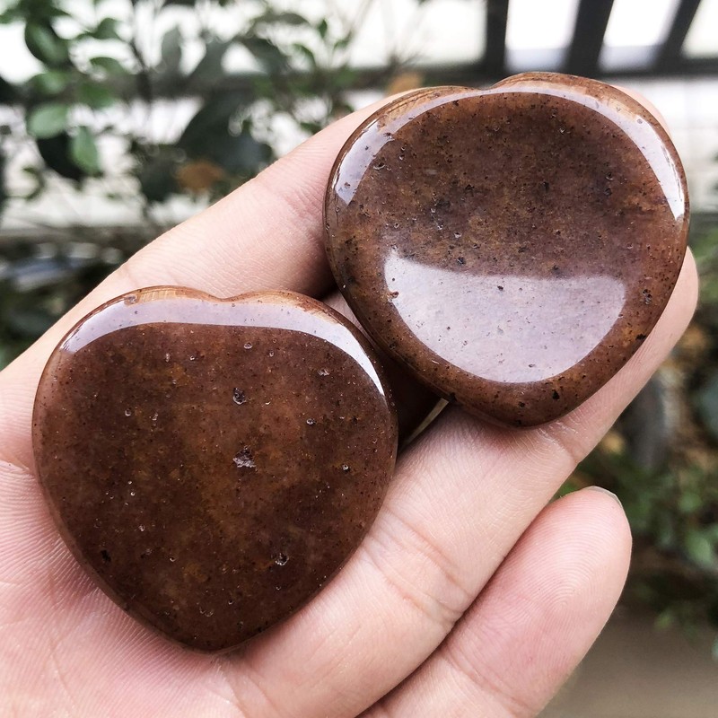 Ladeukoi Crystal Thumb Worry Stone, Healing Crystal Bag Stone for