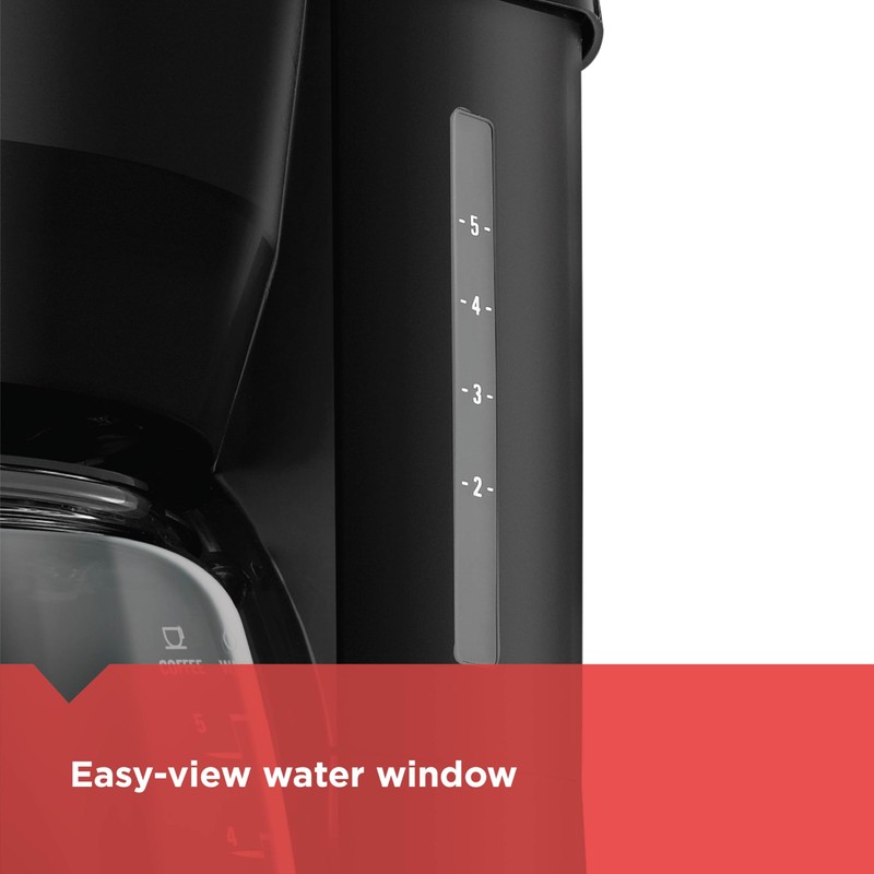 BLACK+DECKER 5-Cup Coffeemaker, DCM600B Black
