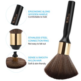 Neck Duster, Widely Used Neck Duster Brush for Hairdressing Salon for Household (Black)