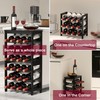 MOGELAFOO 6 Tier Bamboo Wine Rack Freestanding Floor, 24 Bottles