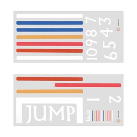 PNXKTXO 10 pcs Funny Hopscotch Game Number Lattice Floor Stickers Horizontal Lines for Living Room, Classroom, Ground Corridor, Colorful Wall Decals Footprint Stickers 20cm*20cm