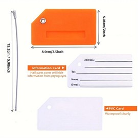 Silicone Luggage Tag, 2 Counts/set Portable Travel Boarding Pass Luggage Tag, Soft & Bendable & Flexible Tag for Christmas Gift, Perfect for Quickly Finding Luggage - Color: Random Color, Specification: 2 Counts Orange