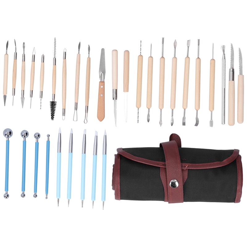 31Pcs Pottery Tools Set Soft Clay Sculpting Carving Trimming Knife