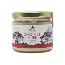 Mt. Capra Goat Milk Ghee | Grass-Fed Clarified Butter High in MCT Oil Perfect for Bulletproof Coffee, Keto, Paleo, and Whole 30 Diets | Pasture Raised and Unsalted | 59 Servings - 10 fl oz