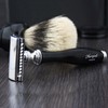 Shaving Gift Set with Silver Tip Badger Hair Shaving Brush,