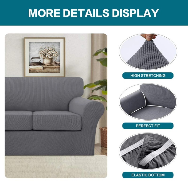 Turquoize 4 Piece Sofa Covers for 3 Cushion Couch Sofa
