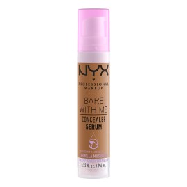 NYX Professional Makeup, Bare With Me Serum Corrector, 9ml. Tono: Deep Golden. Suero corrector que cubre ojeras, manchas e imperfecciones. Cobertura media, hidratación hasta por 24H, fórmula vegana