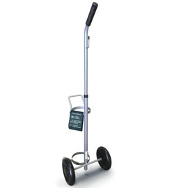 Resone Lightweight Single Oxygen Tank Cart, Adjustable Handle, Durable Powder-Coated Finish, Portable Oxygen Cart with Wheels, Holds 1 Size D Or E Tank Oxygen, Medical Oxygen Tank Transport
