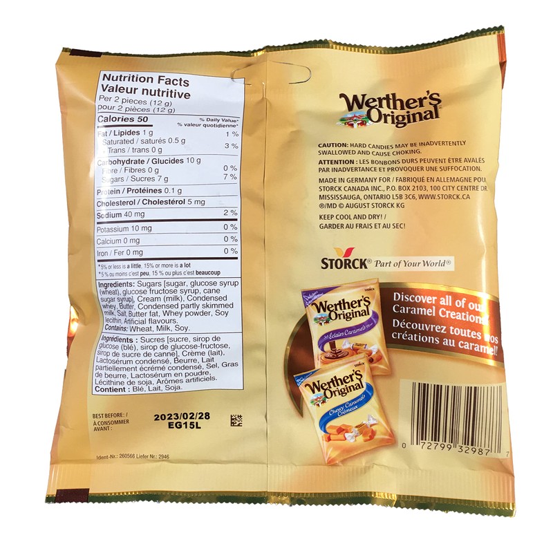 Werthers Original Creamy Caramel Filled Hard Candies 135 g