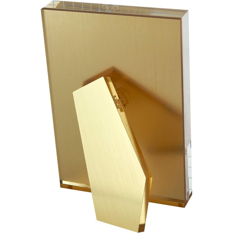 Tizo 8" X 10" Acrylic Crystal Clear Photo Frame, Gold