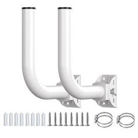 Universal Wireless Bridge Bracket Mount, Outdoor Wireless Bridge Bracket Mount, Pole Mount for Point-to-Point AP Access, Adjustable Bracket for Wall, Eave or Roof Mounting(2 Pack)