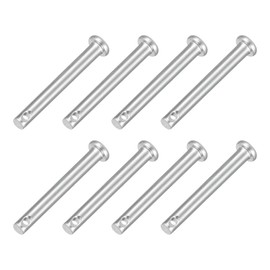 sourcing map 8Pcs 1/8" x 1" Single Hole Clevis Pins, 304 Stainless Steel Flat Head Clevis Pins Hitch Pin for Trailer Latch, Mechanics Repair, Furniture Installation, Industrial Equipment