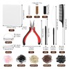 Hair Extension Tools Kit, Hair Extension Parts with 600 Silicone-Lined