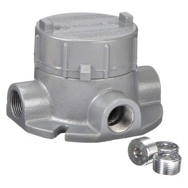 Killark GECXTF-2 XTF Type Outlet Body, Copper-Free Aluminum, 3/4" Hub, 19 cu. in., Gray