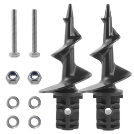 Dock Sand Auger Kit for PVC Tubing Sandbar Anchor(with 2 Bolts and nuts) Sand spiral drills for 1.5-inch Schedule 40 PVC CPVC sand anchors, pipe anchors, ship anchors, or quay columns, 2 Pack