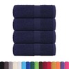 vidaXL Flannel Set of 4 Navy Blue 30 x 30