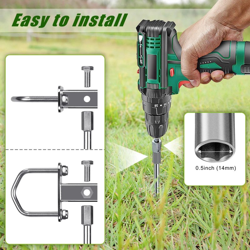 Insaga Multi-Purpose Ground Anchors Screw in, Fully Welded Shed Anchor