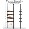 ALLZONE Bathroom Organizer, Over The Toilet Storage, 4-Tier Adjustable Wood