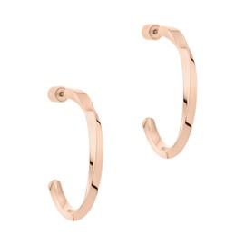 Liebeskind Berlin Women's Creole Earrings, Stainless Steel, Stainless Steel, Rose Gold