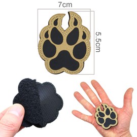 Bear Paw IRR Morale Patch Military Hook and Loop 7x5.5cm Army Airsoft Tactical Badge Tan/Green (Tan)