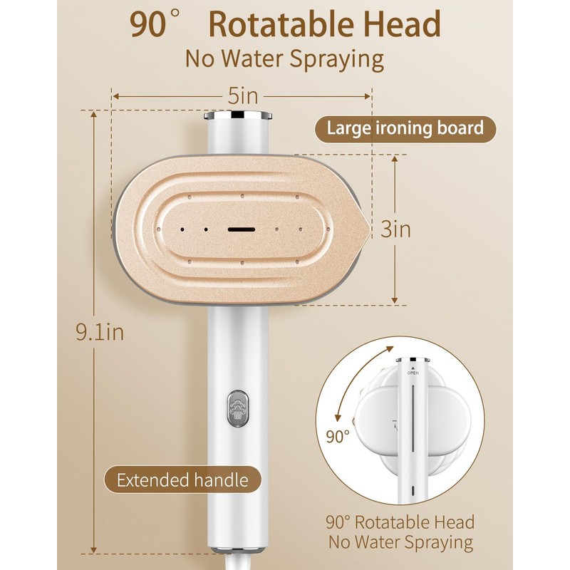 HULMAY Portable Steamer For Clothes Travel Mini Steamer and Iron